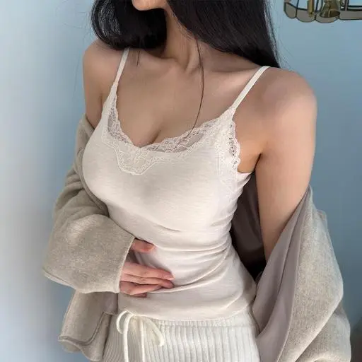 [피치기모/프리컷] 슬림윈터 레이스 브라탑