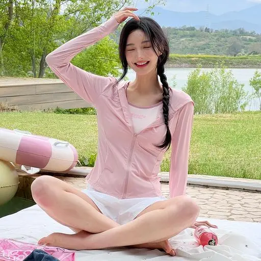 [MD추천/살안타템] 커버업 후드 집업 래쉬가드 수영복 자외선차단